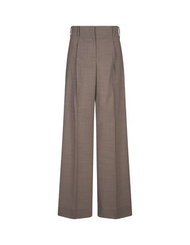 Lille Trousers In Taupe Stretch Wool - Parosh - Modalova