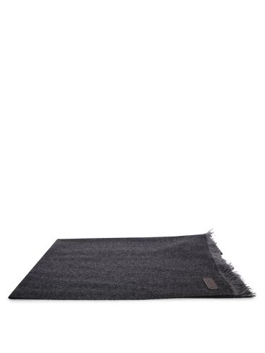 Canali Grey Herringbone Scarf - Canali - Modalova