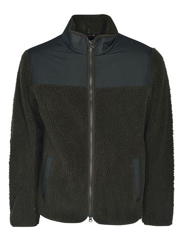 Logo Embroidered Panelled Zipped Jacket - Barbour - Modalova