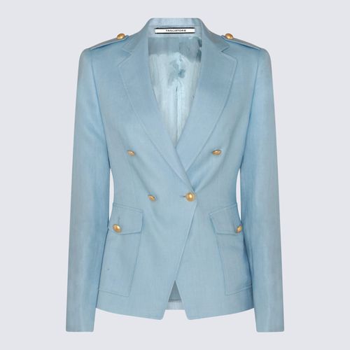 Tagliatore Light Blue Linen Blazer - Tagliatore - Modalova