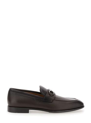 Foster Loafers With Gancini Detail In Leather Man - Ferragamo - Modalova