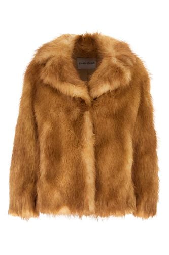 Caramel Janice Eco Fur Coat - STAND STUDIO - Modalova