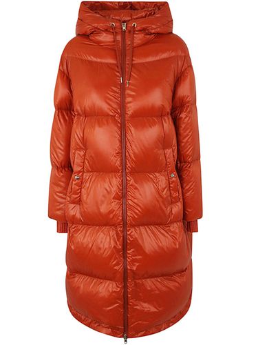 Quilted Hooded Drawstring Down Coat - Herno - Modalova