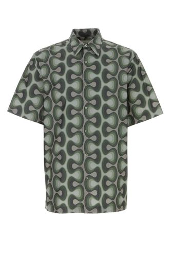 Short-sleeved Geometric Printed Shirt - Dries Van Noten - Modalova