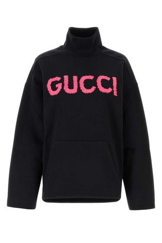 Black Cotton Oversize Sweatshirt - Gucci - Modalova