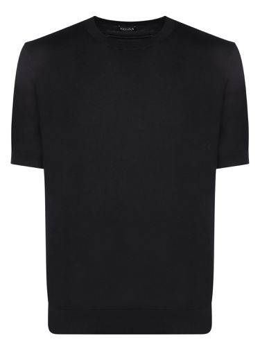 Zegna Premium Black Cotton T-shirt - Zegna - Modalova