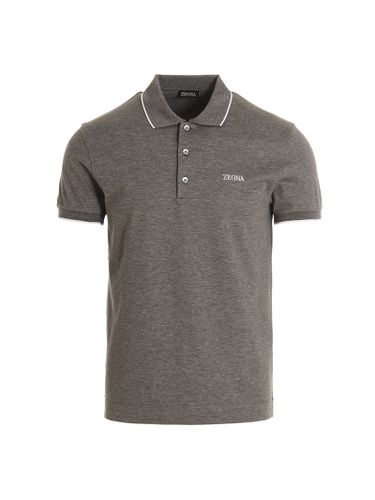 Zegna Embroidered Logo Polo Shirt - Zegna - Modalova