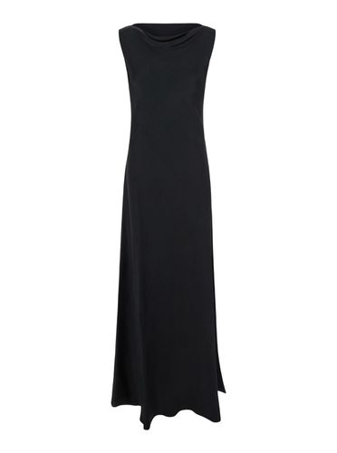 Montereal Long Dress With Draped Neck In Satin Woman - Antonelli - Modalova