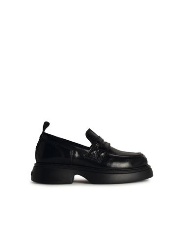 Ganni Black Leather Loafers - Ganni - Modalova