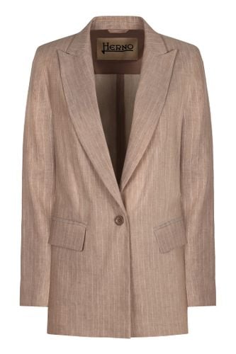 Single-breasted One Button Jacket - Herno - Modalova