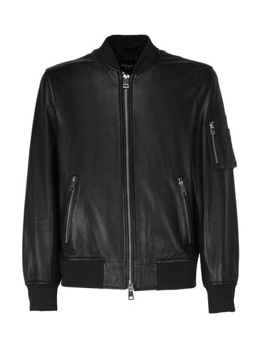 Dondup Leather Jacket With Zip - Dondup - Modalova