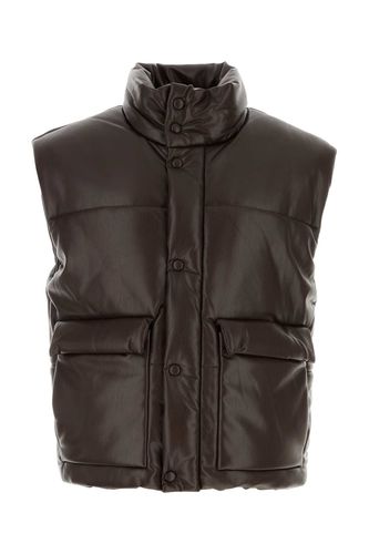 Chocolate Synthetic Leather Jovan Padded Jacket - Nanushka - Modalova