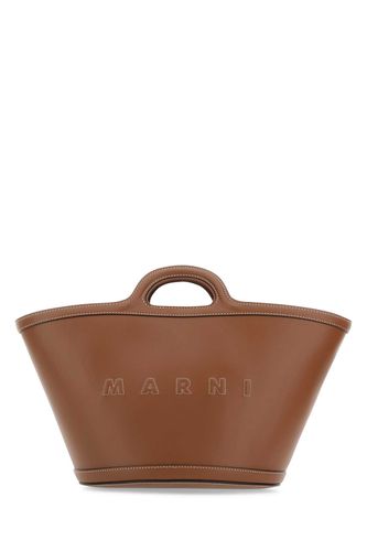 Brown Leather Small Tropicalia Handbag - Marni - Modalova