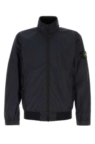 Stone Island Dark Blue Nylon Jacket - Stone Island - Modalova