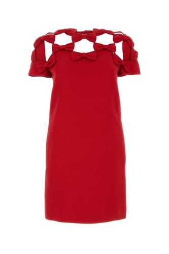 Red Crepe Couture Mini Dress - Valentino Garavani - Modalova