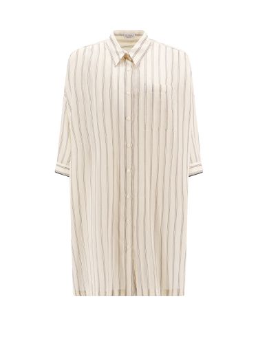 Striped Buttoned Shirt - Brunello Cucinelli - Modalova