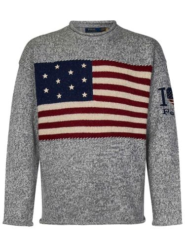 Melange Grey Wool Sweater - Polo Ralph Lauren - Modalova