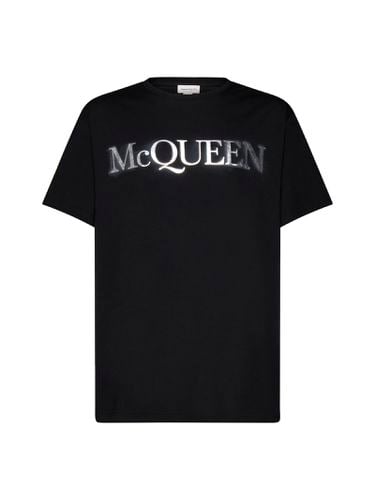 Mcqueen Oversize T-shirt In Black And Silver - Alexander McQueen - Modalova