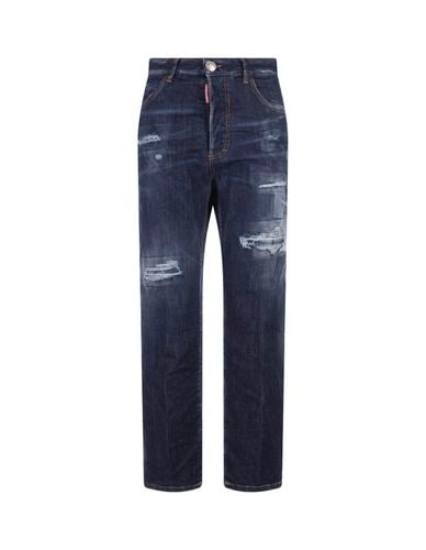Dark Ripped Wash Boston Jeans - Dsquared2 - Modalova