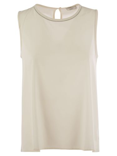 Stretch Silk Crepe De Chine Top - Peserico - Modalova