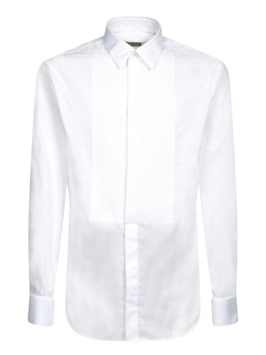 Pleated Curved Hem Shirt - Giorgio Armani - Modalova