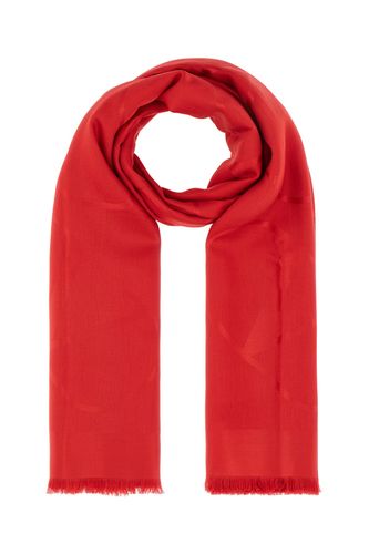 Red Silk Blend Scarf - Valentino Garavani - Modalova