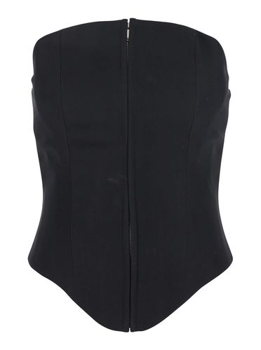 Sleeveless Corset Top With Front Zip In Wool Woman - Alexander McQueen - Modalova