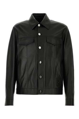 Fendi Black Leather Jacket - Fendi - Modalova