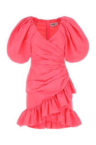 MSGM Coral Polyester Mini Dress - MSGM - Modalova