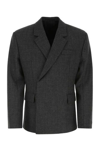 Prada Melange Dark Grey Wool Blazer - Prada - Modalova