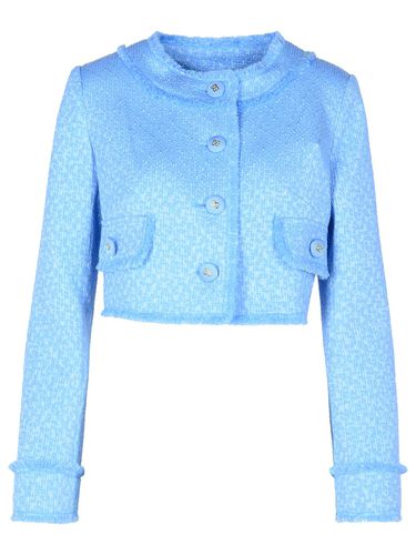 Light Blue Wool Blend Jacket - Dolce & Gabbana - Modalova