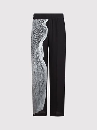 Wide-leg Trousers With Graphic Mesh Print - Victoria Beckham - Modalova