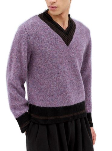 V-neck Knitted Jumper - Dries Van Noten - Modalova