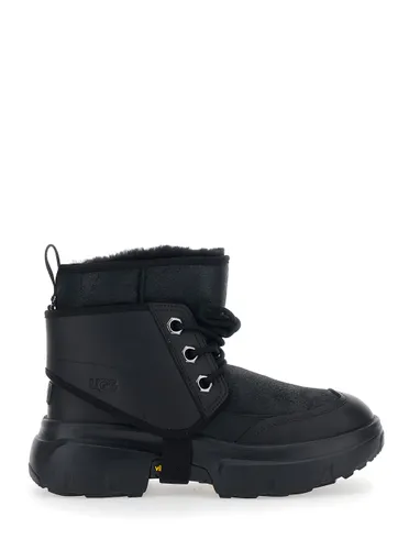 Ankle Boots With Side Logo And Platform Sole In Leather Blend Woman - UGG - Modalova