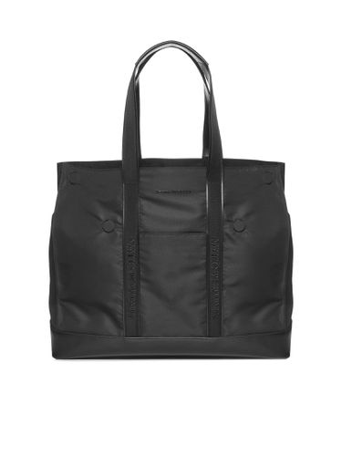 Black Nylon And Leather De Manta Tote Bag - Alexander McQueen - Modalova