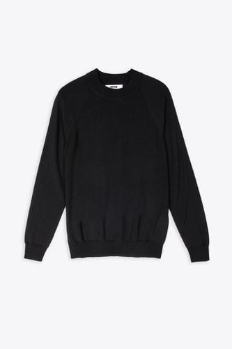 Maglia Raglan Collo Lupetto Black wool raglan sleeves sweater - Mauro Grifoni - Modalova