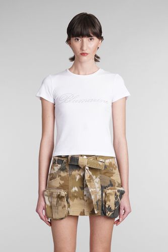 T-shirt With Studs And Rhinestone Embroidery - Blumarine - Modalova