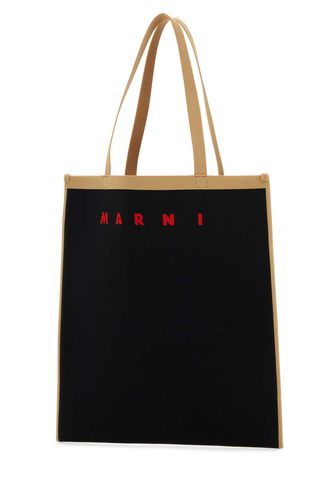Marni Black Canvas Shopping Bag - Marni - Modalova