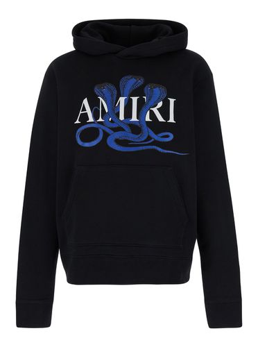 Hoodie With Snakes And Logo Lettering Print In Cotton Man - AMIRI - Modalova