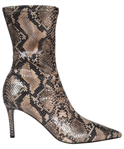 Snakeskin Print Heels Ankle Boots - Stella McCartney - Modalova