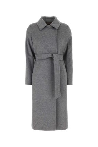 Grey Wool Bcollag Coat - Max Mara Studio - Modalova