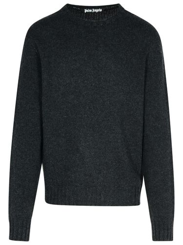 Dark Grey Merino Wool Blend Sweater - Palm Angels - Modalova