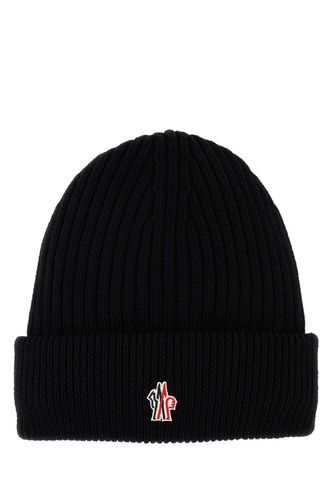 Black Wool Beanie Hat - Moncler Grenoble - Modalova