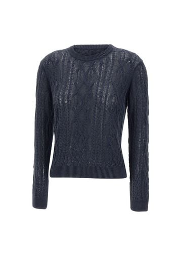 Theory Cable-knit Crewneck Jumper - Theory - Modalova