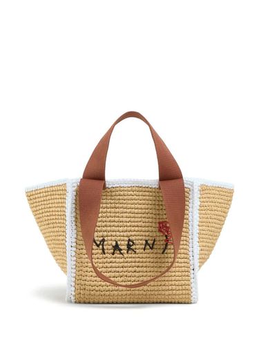 Raffia Effect Macramé Knitted Sillo Shopping Bag - Marni - Modalova