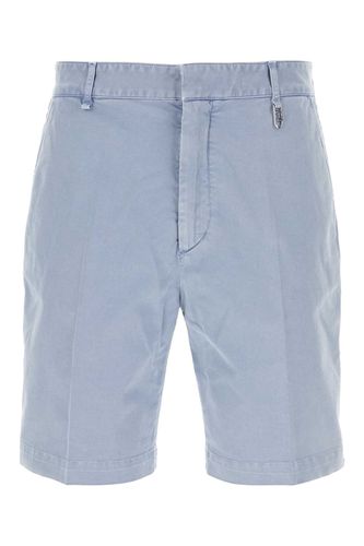 Light-blue Stretch Cotton Bermuda Shorts - Fendi - Modalova