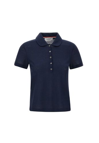 Short Sleeve Cotton Jersey Polo Shirt - Thom Browne - Modalova