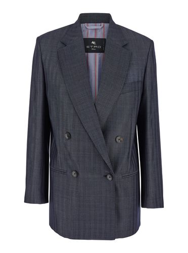 Etro Double Breasted Blazer - Etro - Modalova