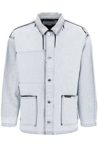 Reversible Jacket In Screen-printed Denim - Closed - Modalova