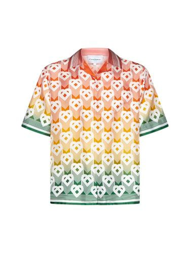 Gradient Heart Monogram Silk Shirt - Casablanca - Modalova